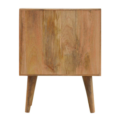 St Lucia 2 Drawer Bedside - Oak Finish