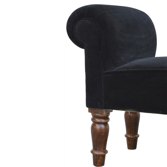 Amoura Velvet Bench - Black